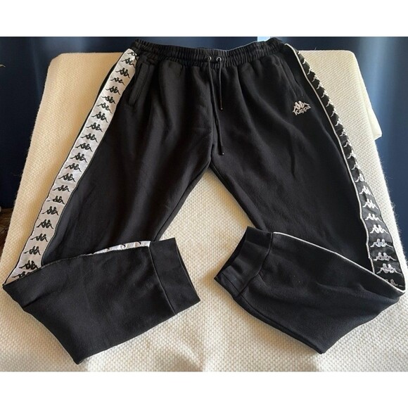 Kappa Other - Vintage Kappa Track Pants XXXL Black White Logo Tape Y2K 90s Streetwear